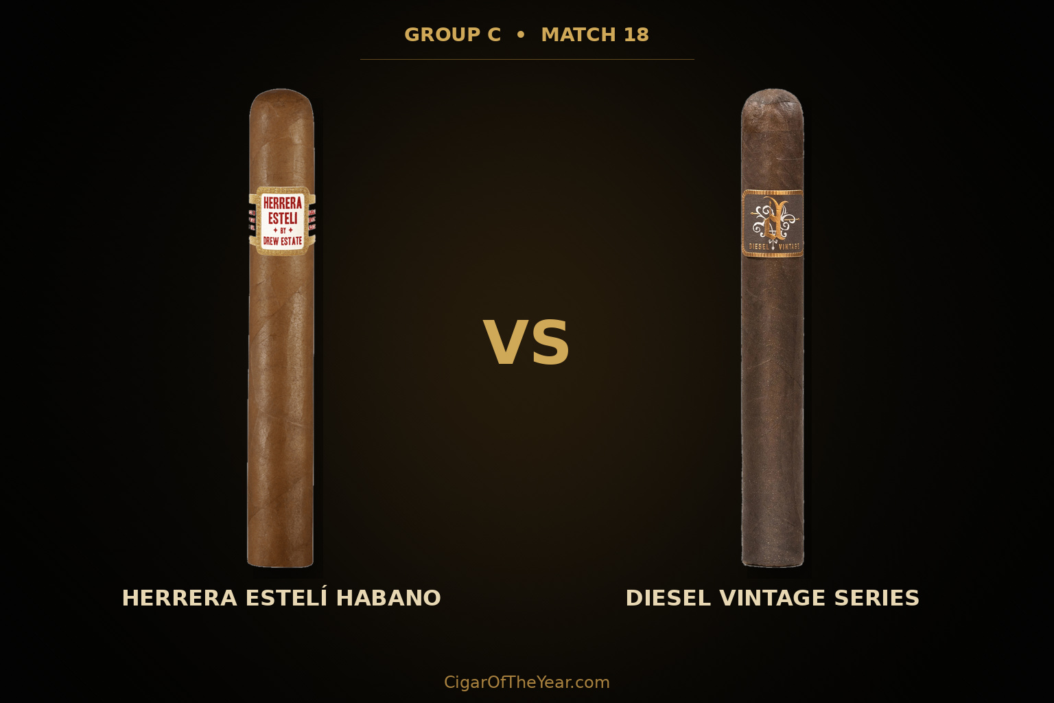 Herrera Esteli Habano vs Diesel Vintage Series in Match M18
