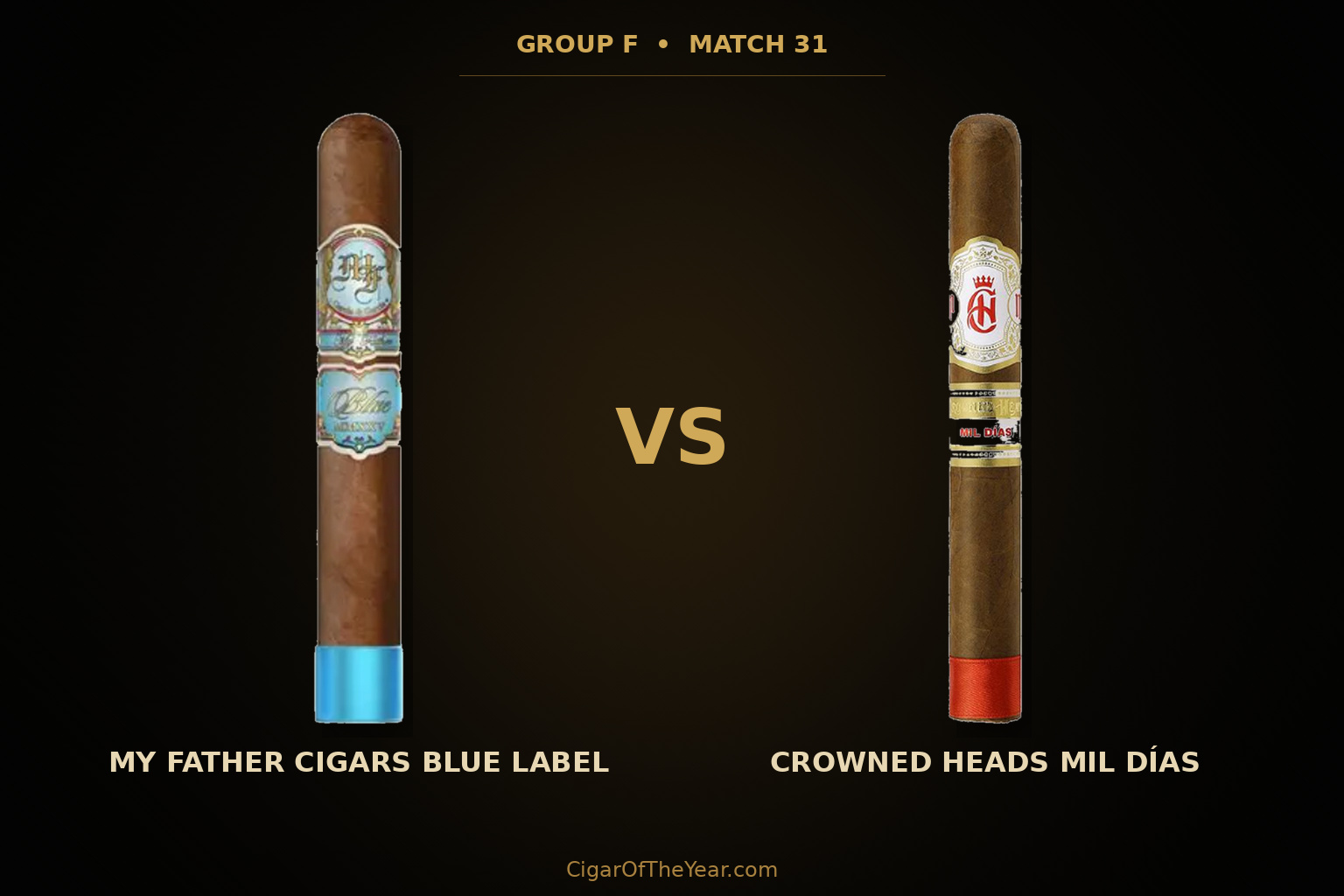 My Father Cigars Blue Label vs Crowned Heads Mil Días in Match M31